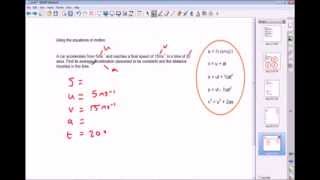 Using the suvat equations of motion - A level and IB physics - Mechanics