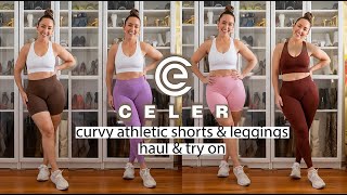 Celer Curvy Athletic Shorts and Leggings Haul & Try On [available on Amazon!!]