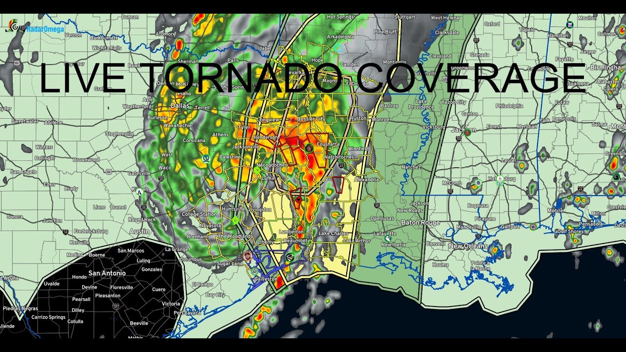 LIVE HISTORIC TORNADO OUTBREAK AND HURRICANE BERYL - YouTube