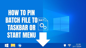 How to pin a batch file to the Windows 11 taskbar or start menu