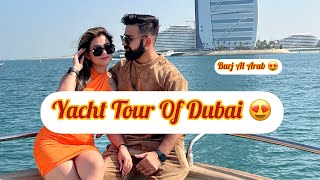 Yacht Tour of Dubai 😍 At Burj Al Arab 🇦🇪 @rajatbornstar @SwatiMonga #dailyvlog #dubai #yacht