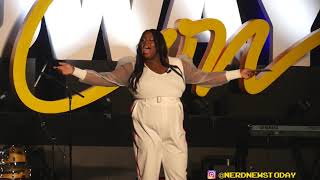 Alex Newell sings 'Mama Will Provide' at BroadwayCon 2020 while crew fixes tech problems!