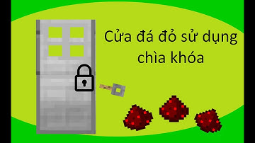 Minecraft Đá Đỏ - Cửa đá đỏ sử dụng chìa khóa cửa