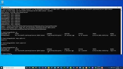 Running SQL Server in a Docker Container