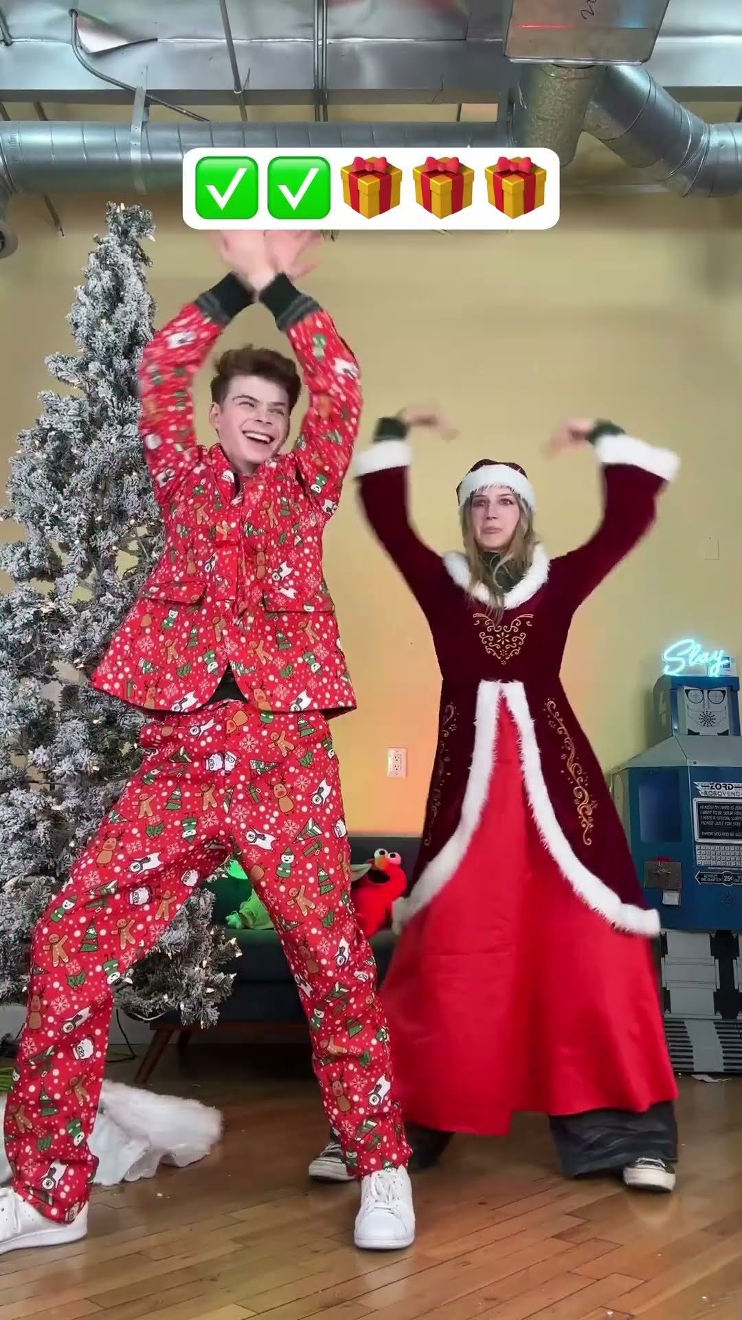 Christmas dance challenge! ?☃️ Merrick \u0026 ​⁠@IndiStar #dance #challenge