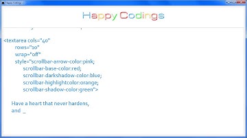 HTML | Textarea tag Scroll Bar Color Properties