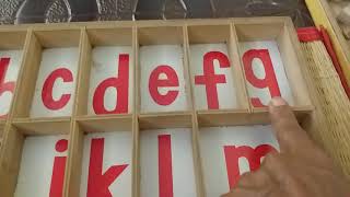 Phonogram boxes-  preliminary introduction  - associating name of letter to phonetic sound. 4 y