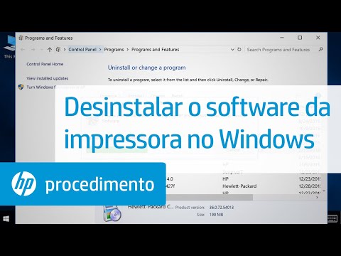 Vídeo: Como Desinstalar O Driver Da Impressora HP