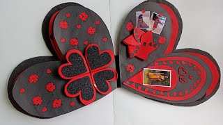 z tao Heart shaped scrapbook/ Heart book/ love book / chocolate explosion box / love book/ scrapbook