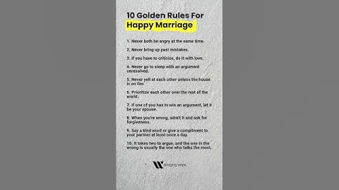 10 Golden Rules for a Happy Marriage 💛 | Must-Know Relationship Advice for Couples