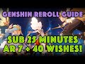 Genshin Impact Reroll Guide: 25 Minutes for 40 Wishes!