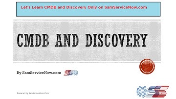 CMDB and Discovery Demo Class 01 #ServiceNow #CMDB #Discovery #ITOM #SamServiceNow