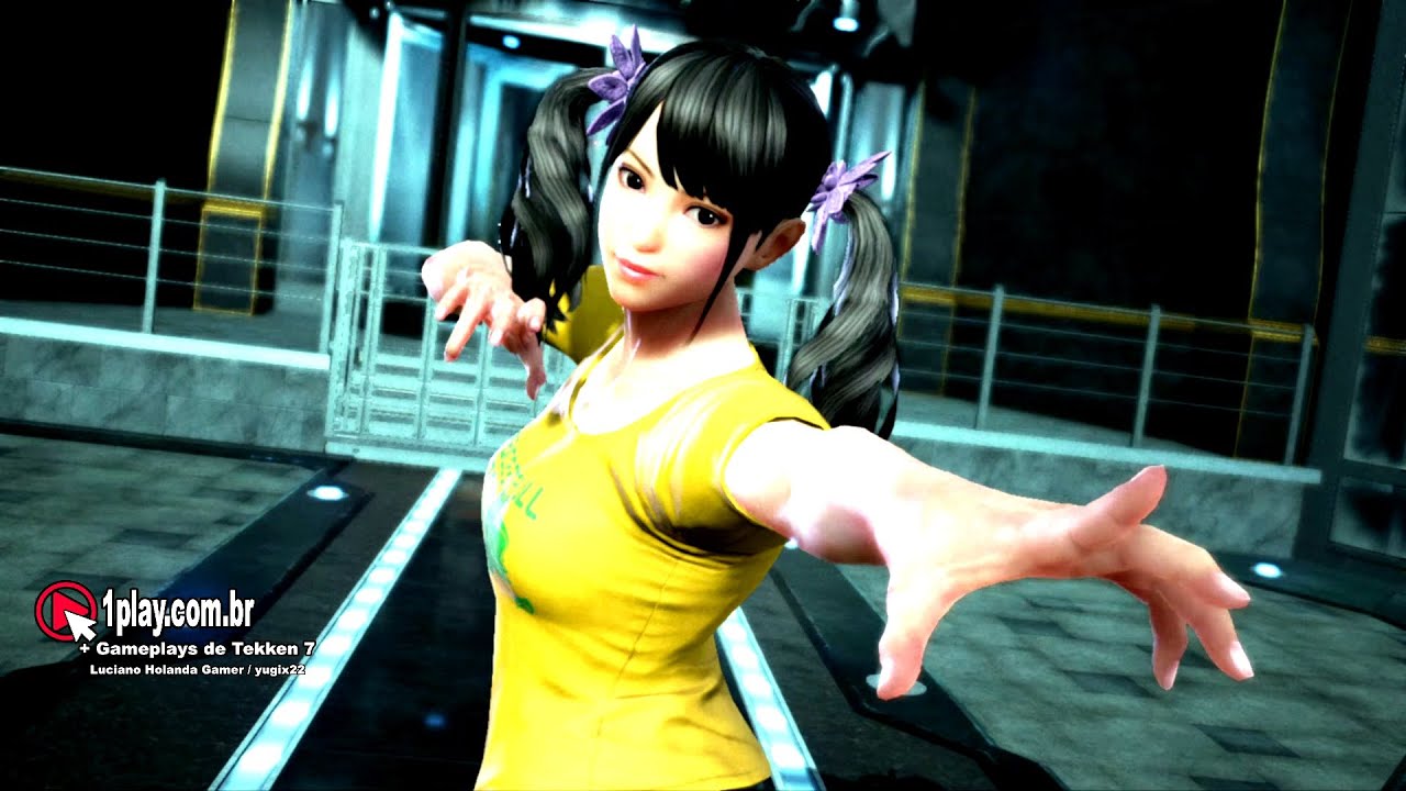 Tekken 7! Ling Xiaoyu vs. Anna Williams (Scarlet Lightning) in the G Corp. Helipad (Night) Stage!