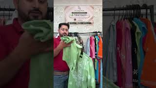 Green Rayon Kurta Palazzo Set | White Thread Embroidery #Viral