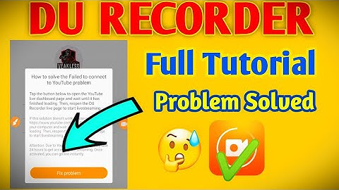 How to solve DU RECORDER live Problem|| 100% working 💥