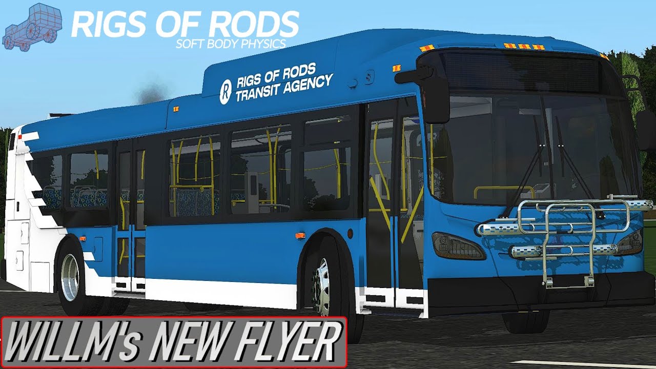 City Bus Runs in WillM's New Flyer! | Rigs of Rods - YouTube