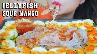 ASMR JELLYFISH \& SOUR MANGO , EXTREME CRUNCHY EATING SOUND | LINH-ASMR