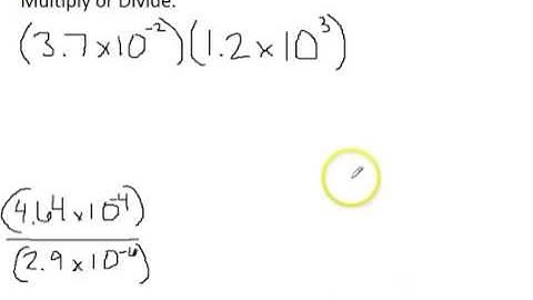 multiplying and dividing scientific notation video