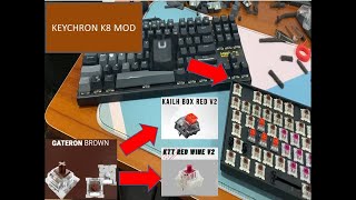 Keychron k8 mod (foam,switch,keycap)