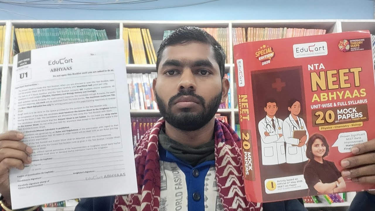 Educart NTA Neet Abhyaas 20 Mock Test Papers For Neet 2026 Exams Full Review With Explanation 