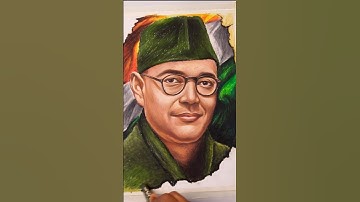 Republic Day Drawing, Netaji Drawing, #shorts #art #drawing