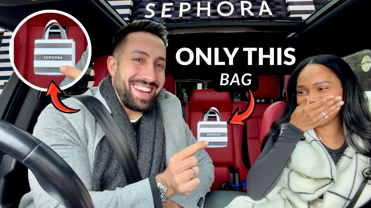 I let my wife go on a SEPHORA SHOPPING SPREE... BUT Everything has to Fit In This Bag