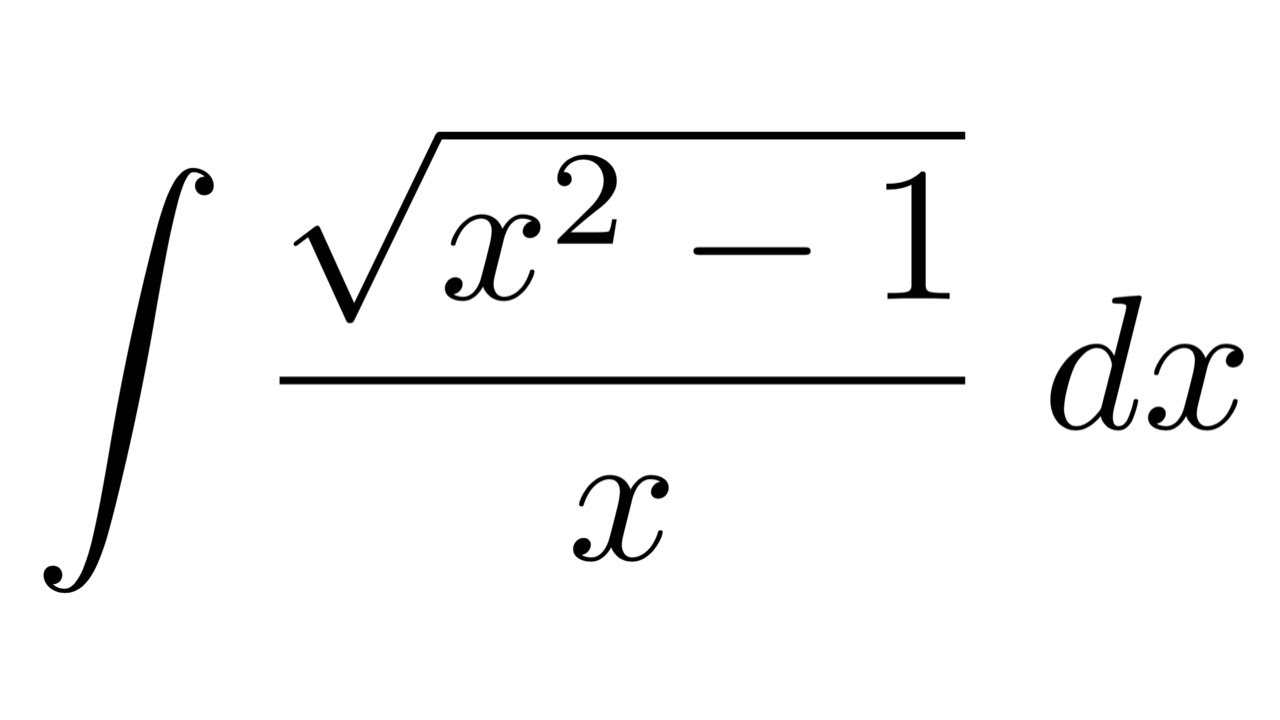 Integral Of Sqrt x 2 1 x substitution YouTube Integral Of Sqrt x 2 1 x substitution YouTube