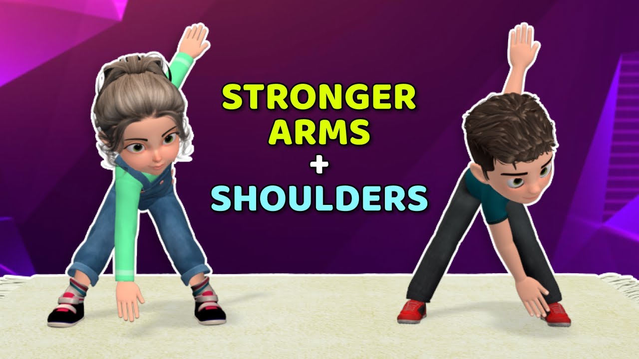 16-MINUTE STRONGER ARMS + SHOULDERS WORKOUT FOR KIDS