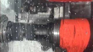 CNC turning on CNC lathe with main and counter spindle