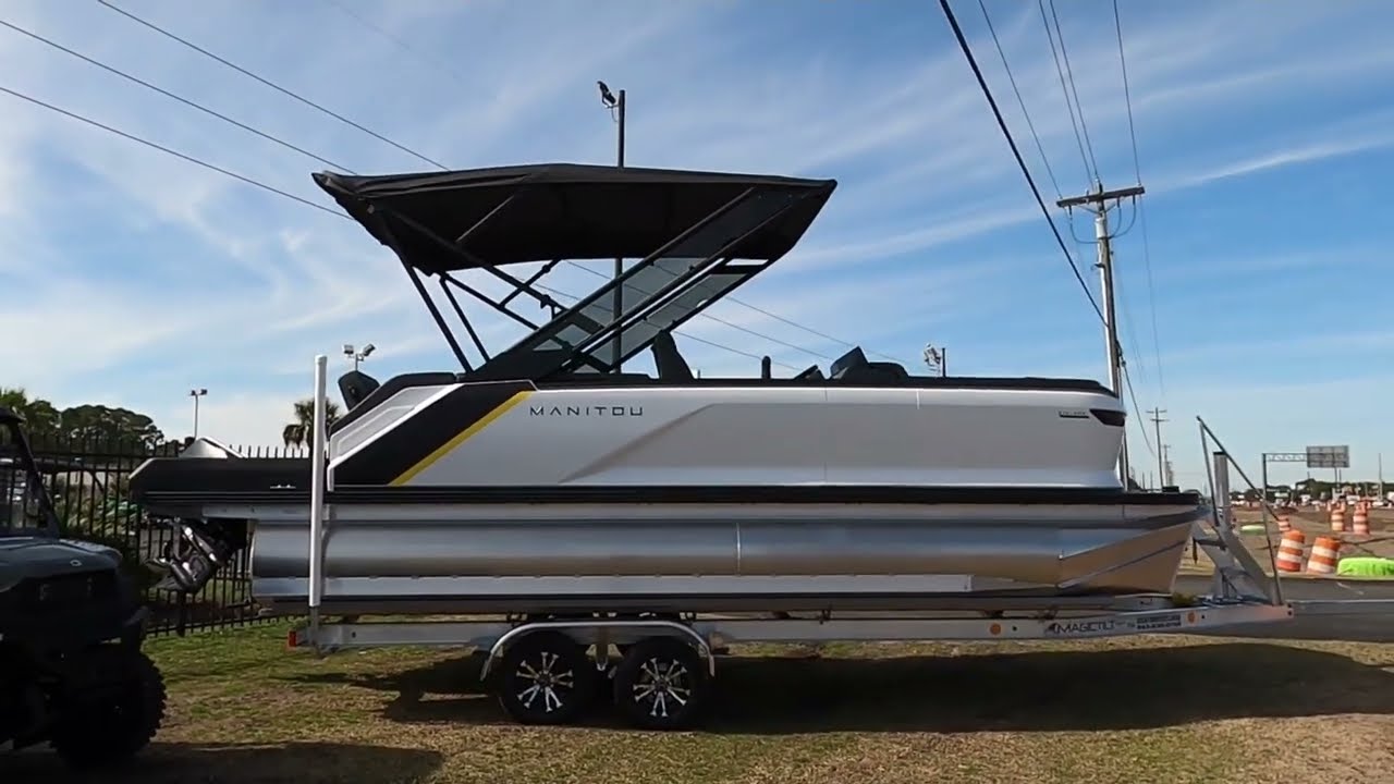 New 2023 Manitou Explore 22 Max Switchback W/ Trifold Bench Boat  For Sale In Myrtle Beach, SC