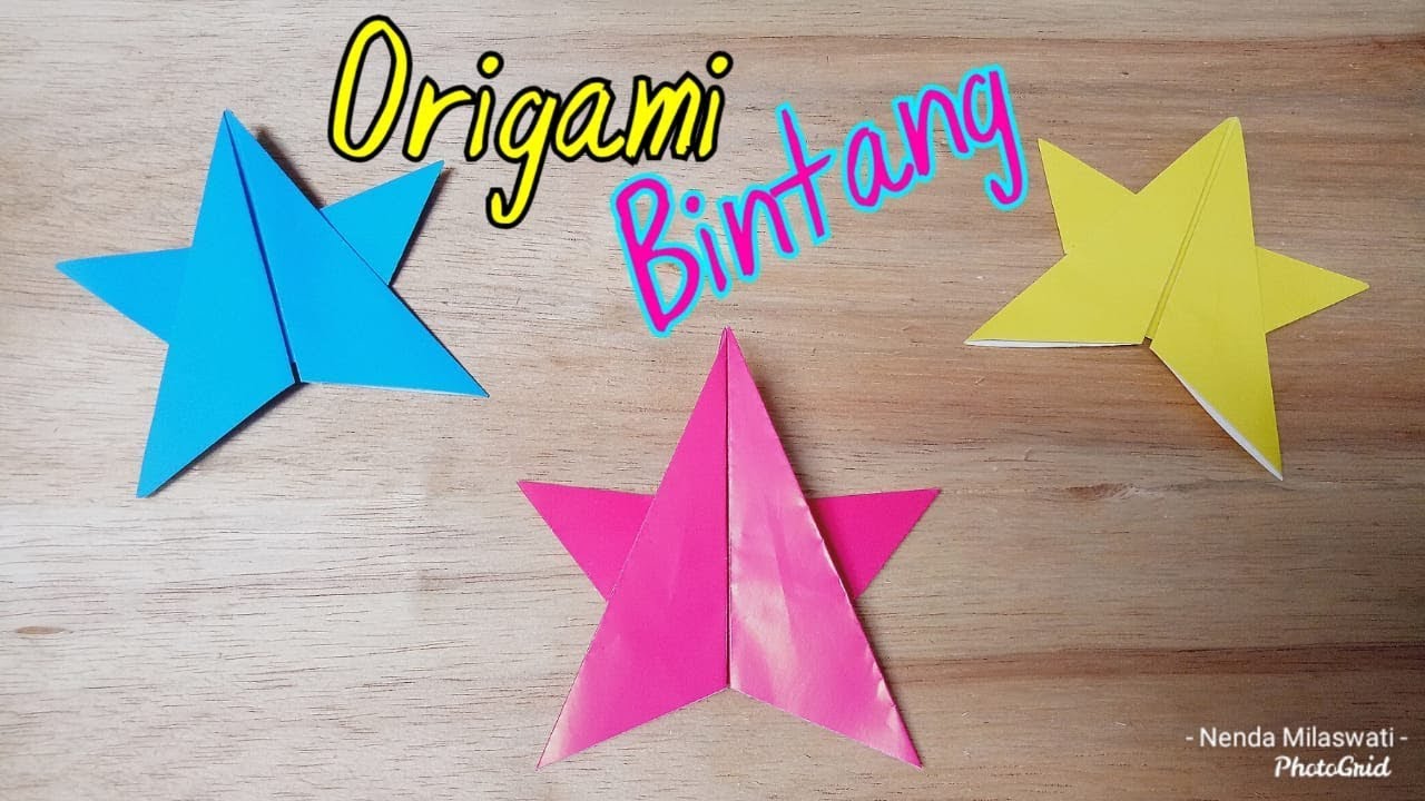  Cara membuat origami bintang  YouTube