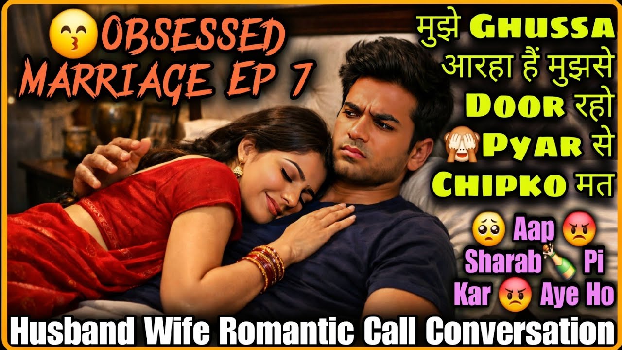 🍸Drink Kar Ke Ho 😡|| Obsessed Marriage Ep 7 || Husband Wife Romantic Call Conversation || Mr.Loveboy