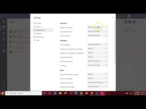 Microsoft Teams Chat & Notification Settings