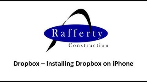 Installing Dropbox on iPhone