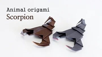 scorpion origami I How to make paper scorpion I 전갈 종이접기