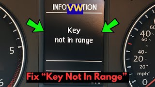 How To Fix VW "Key Not In Range" Warning? Vw No Key In Range