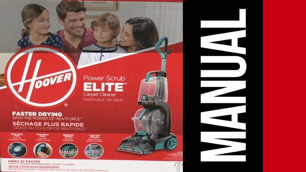 Hoover Power Scrub Elite Carpet Cleaner Washer Manual - How to Use