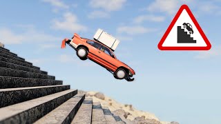 BeamNG Drive  Cars vs Stairs #17