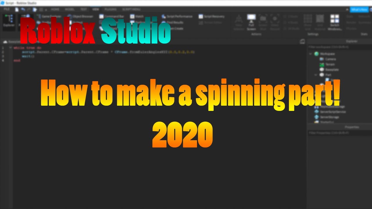 roblox how to make a model spin