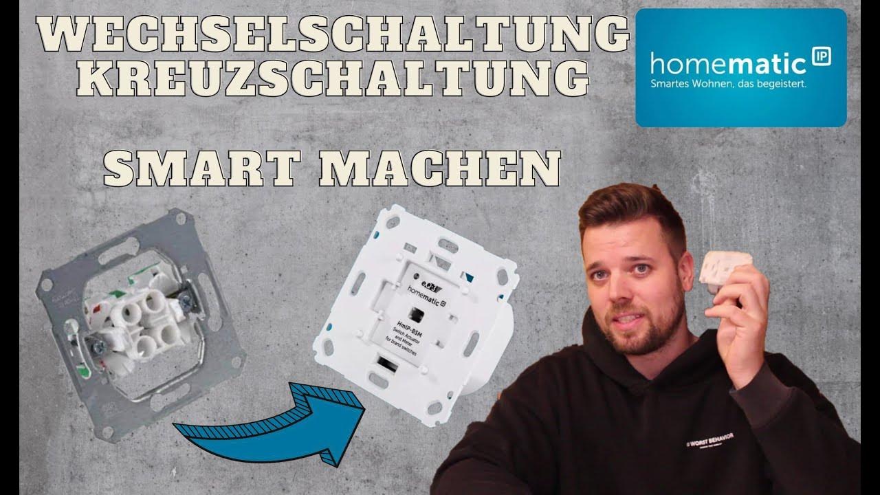 HOMEMATIC IP Wechselschaltung u. Kreuzschaltung mit SchaltMessAktor