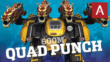 War Robots - Behemoth With NEW Dragon Dragoon Weapons - 600m Quad Punch | WR MK2 Gameplay