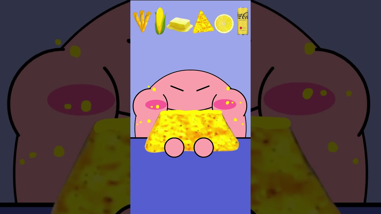 Kirby Animation - Spicy Yellow Food ASMR Mukbang 