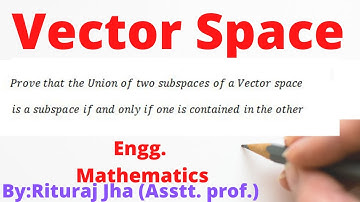 Union of two subspaces of a Vector space is a subspace if and only if one is contained in the other.
