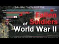 Number of Fallen Soldiers in World War II by Country | Most severe Battles (1939 - 1945)