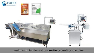 4 side seal bag sorting counting machine | pouch sorter counter machine