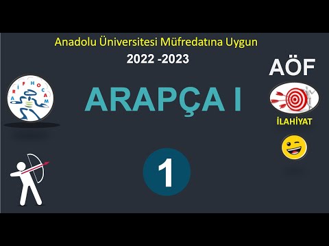 AÖF ARAPÇA 1 - ÜNİTE 1 - MERFU MUNFASIL ZAMİRLER