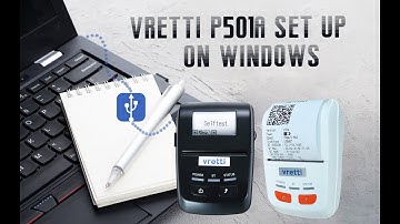 vretti P501A receipt thermal printer set up on Windows laptop