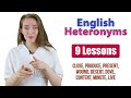 Learn English Heteronyms | Vocabulary Meaning and Pronunciation | 9 Lessons