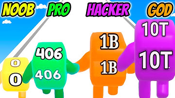 NOOB vs PRO vs HACKER vs GOD - Level Up Numbers