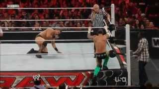 CM Punk Springboard Clothesline on The Miz